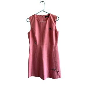 Cop Copine Paris "KISS" Collection Robe Pink Embroidered Dress - SS17 - Rare 40